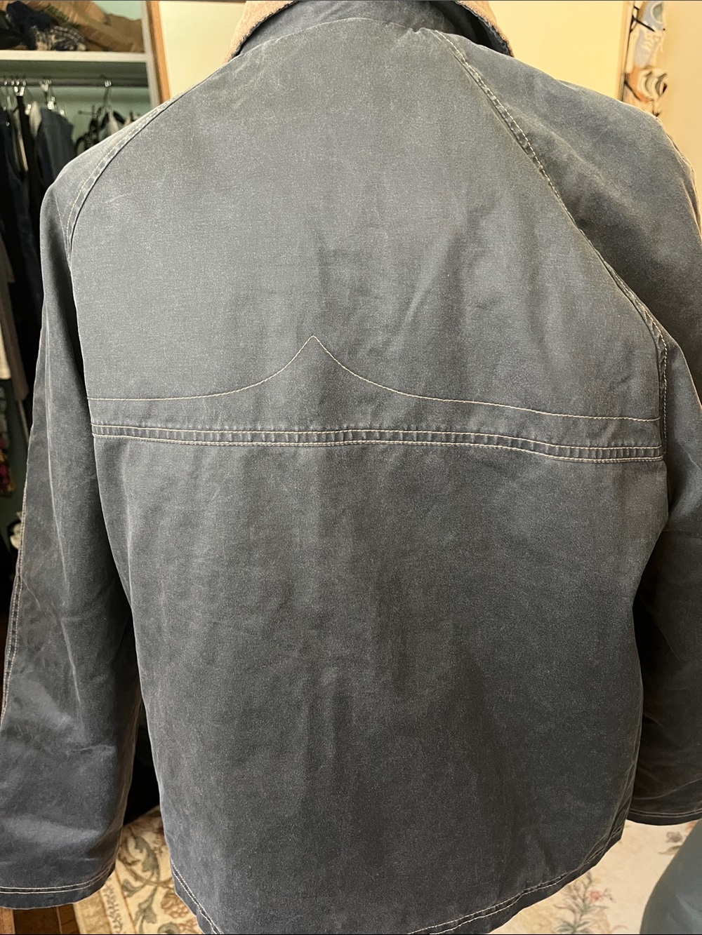 Hunter chore coat/Work Jacket with Tan Collar - Picture 8 of 11
